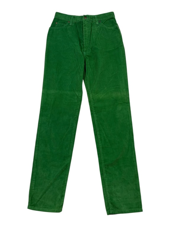 Wooyoungmi Pantaloni casual minimal in velluto a coste verdi da donna S