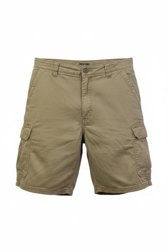 WRANGLER AUTHENTICS CARGO SHORTS UTILITY BEIGE MENS PRE OWNED L