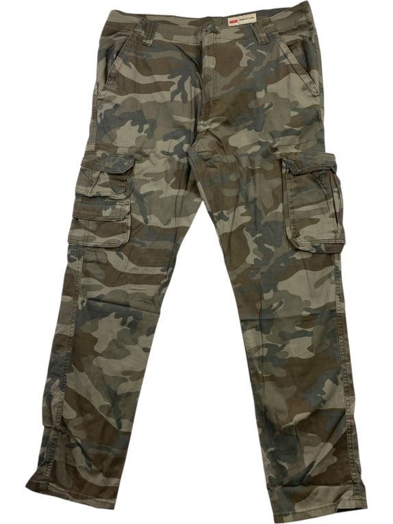 Wrangler Cargo Παντελόνι Camo Regular Taper Logo Χακί Ανδρικό L