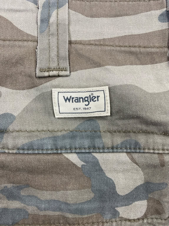Wrangler Cargo Παντελόνι Camo Regular Taper Logo Χακί Ανδρικό L