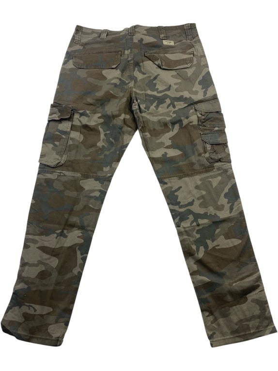 WRANGLER PANTALONE CARGO STILE MILITARE CAMOUFLAGE DA UOMO L