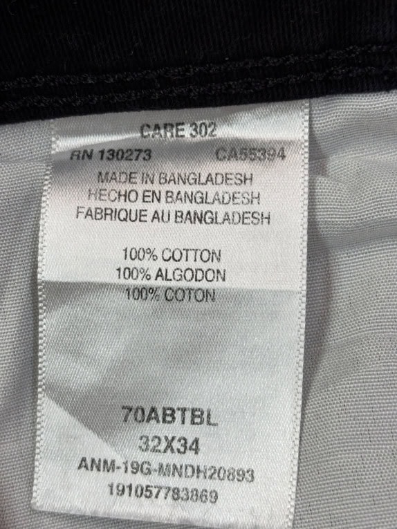 WRANGLER CARGO PANTS WORKWEAR BLACK MEN PRE OWNED M