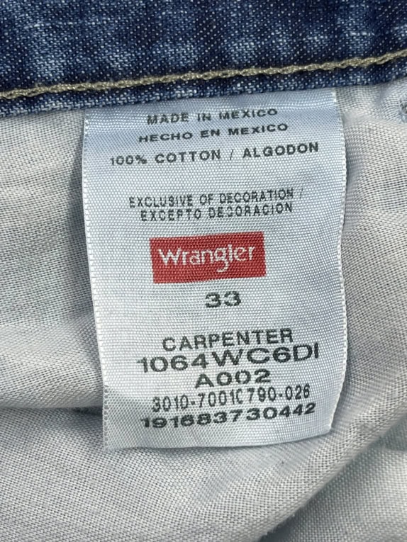 WRANGLER CARPENTER ΤΖΙΝ ΒΕΡΜΟΥΔΑ ΜΠΛΕ UNISEX M