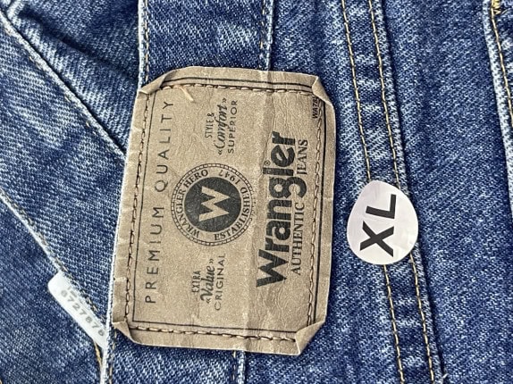 WRANGLER DENIM SHORTS CLASSIC WASHED BLUE UOMO PRE OWNED XL