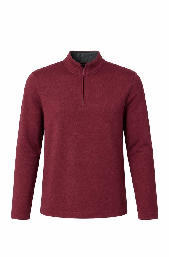 WRANGLER HALF ZIP SWEATSHIRT MINIMAL BORDEAUX MENS PRE OWNED M