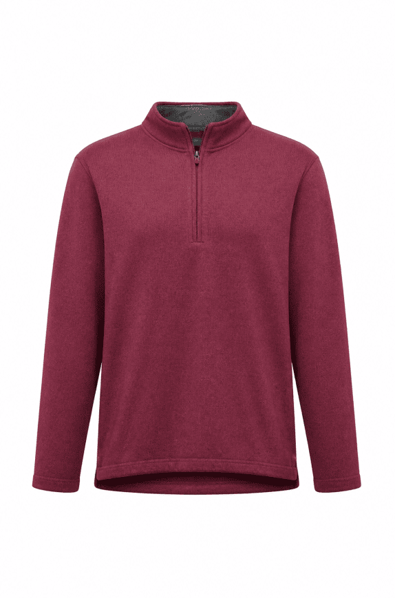 WRANGLER FELPA MEZZA ZIP MINIMAL BORDEAUX UOMO PRE OWNED L