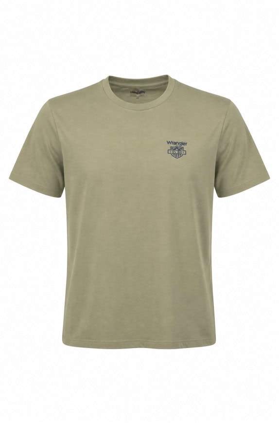 WRANGLER T SHIRT GRAPHIC MINIMAL BEIGE UOMO PRE OWNED XL