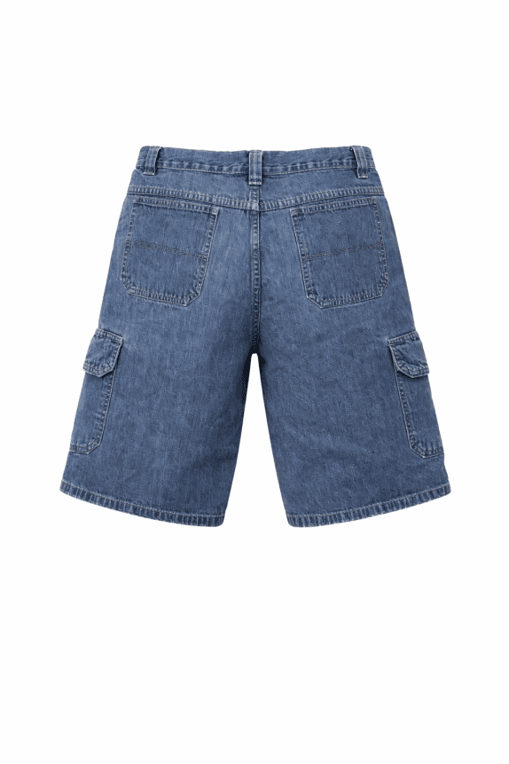 WRANGLER JEANS CARGO SHORTS WASHED BLUE MEN PRE OWNED XS
