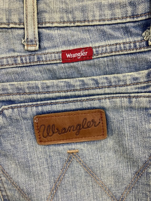 Wrangler Jeans Pantaloni Relaxed Straight Vintage Logo Blu Chiaro Uomo L