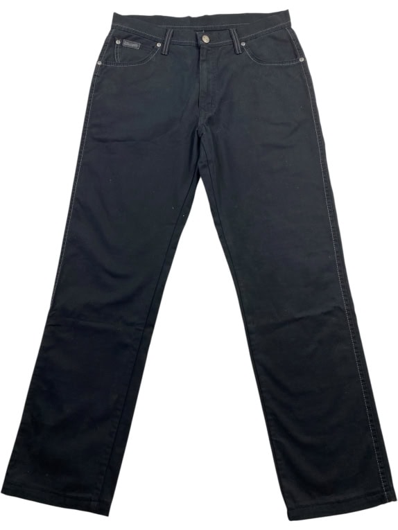 WRANGLER Jeans casual straight fit con logo neri da uomo M