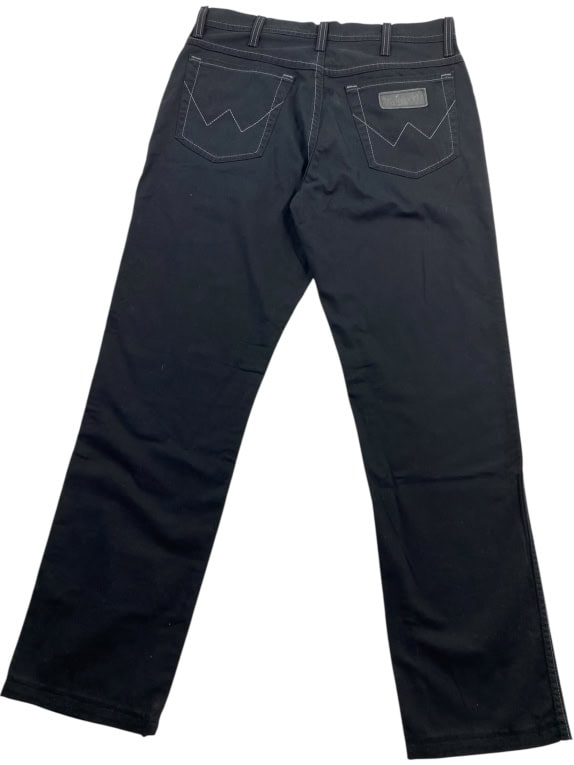 WRANGLER Straight Fit Casual Jeans Logo Black Men’s M