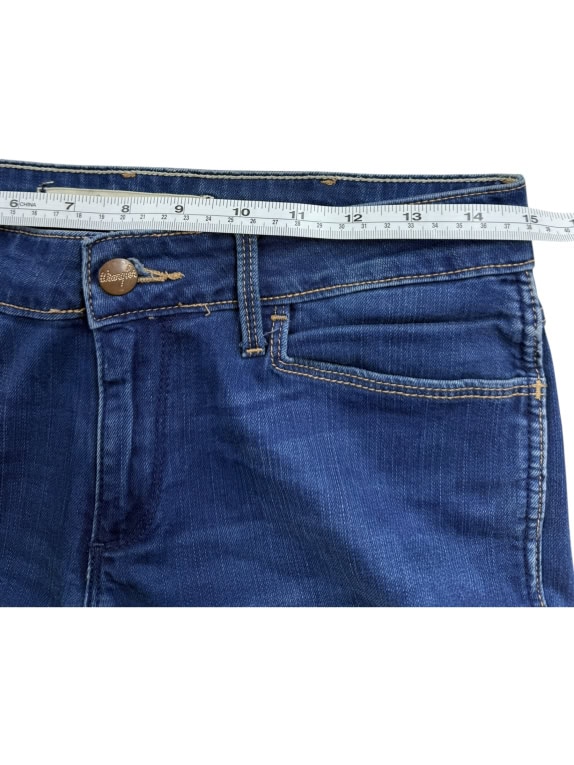 Wrangler Jeans Pantaloni in denim casual con patch Mickey blu unisex S