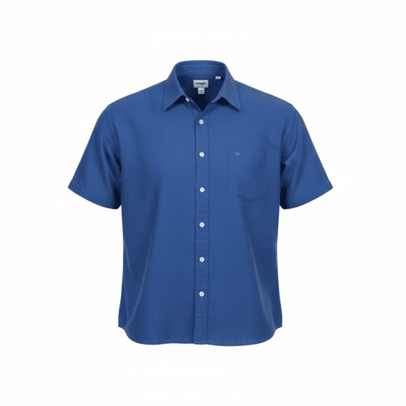 WRANGLER Κοντομάνικο Πουκάμισο Casual Μπλε Ανδρικό XL