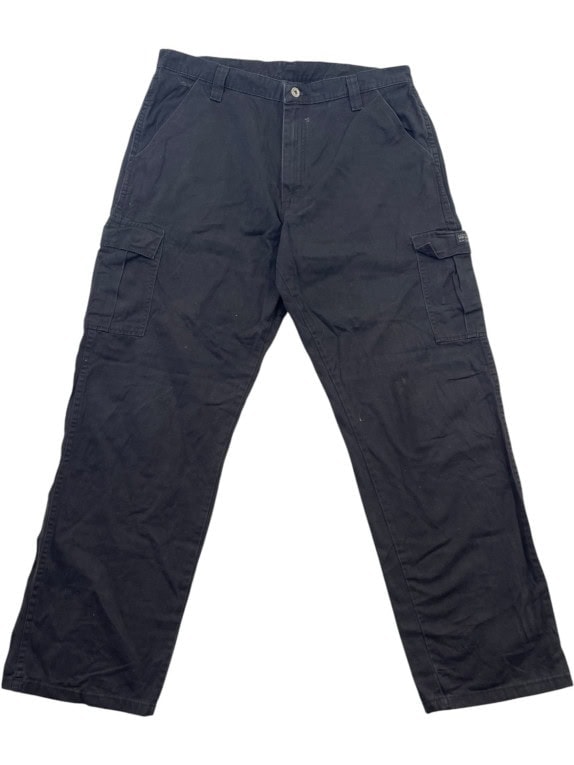WRANGLER CARGO PANTS WORKWEAR FADED BLACK MENS PRE OWNED XL