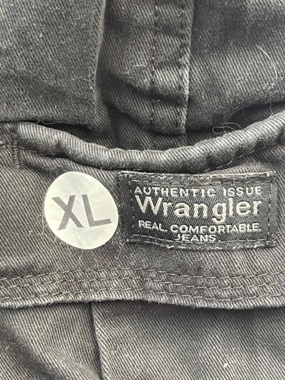 WRANGLER CARGO PANTS WORKWEAR FADED BLACK MENS PRE OWNED XL