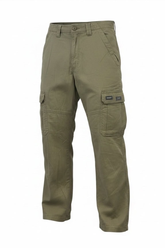 WRANGLER PANTALONI CARGO WORKWEAR VERDE OLIVA UOMO PRE OWNED S