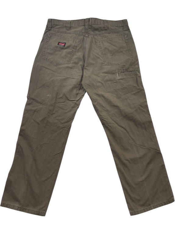WRANGLER CARPENTER PANTS WORKWEAR OLIVE MENS PRE OWNED XL