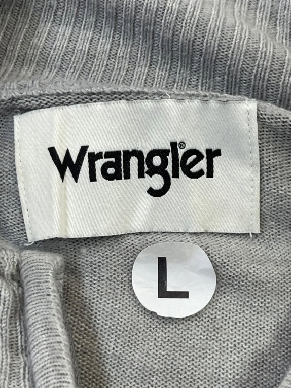 WRANGLER CARDIGAN IN MAGLIA CON ZIP MINIMAL GRIGIO DONNA PRE OWNED L