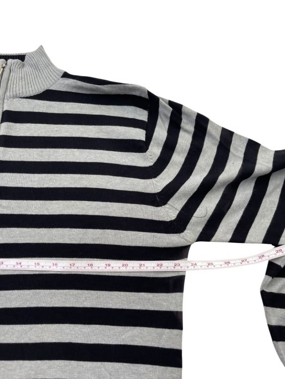 WRANGLER ΠΛΕΚΤΟ HALF ZIP ΡΙΓΕ ΓΚΡΙ ΜΑΥΡΟ ΑΝΤΡΙΚΟ PRE OWNED XL