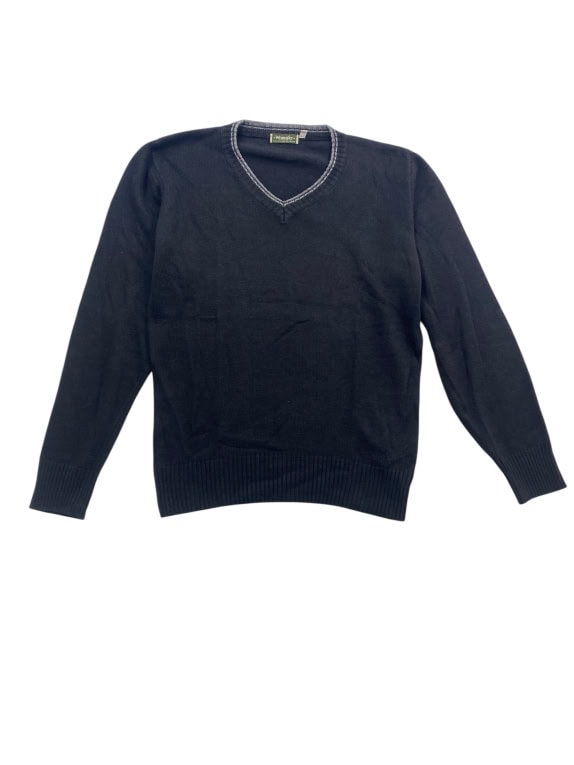 Wrangler Πλεκτό Πουλόβερ Classic V-Neck Logo Μαύρο Ανδρικό L