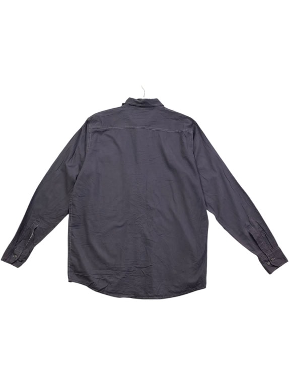 WRANGLER ΠΟΥΚΑΜΙΣΟ CASUAL CLASSIC LOGO ΜΠΛΕ/ΓΚΡΙ ΑΝΔΡΙΚΟ MEDIUM
