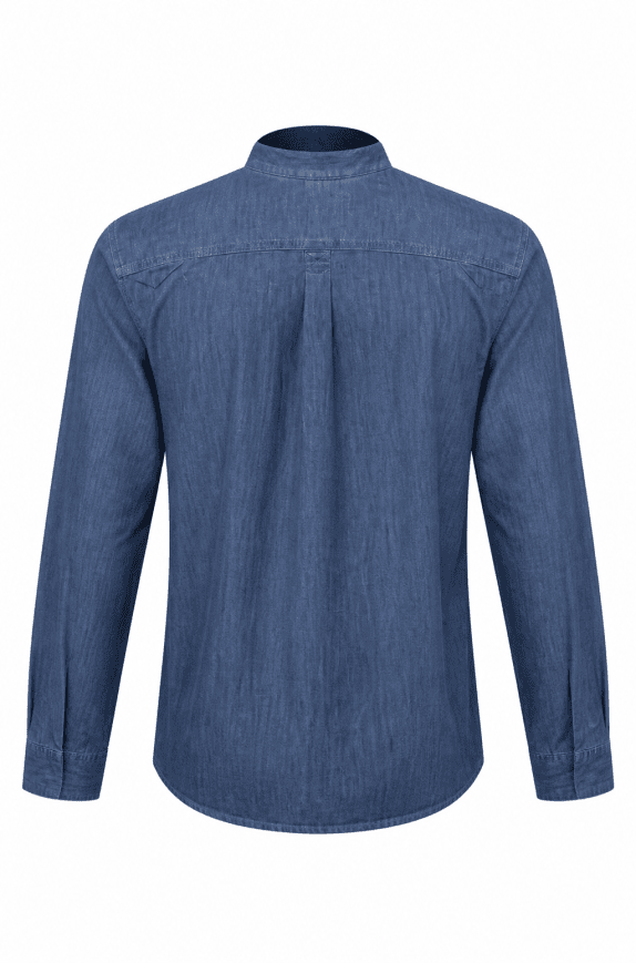 WRANGLER DENIM SHIRT CLASSIC BLUE MENS PRE OWNED XL