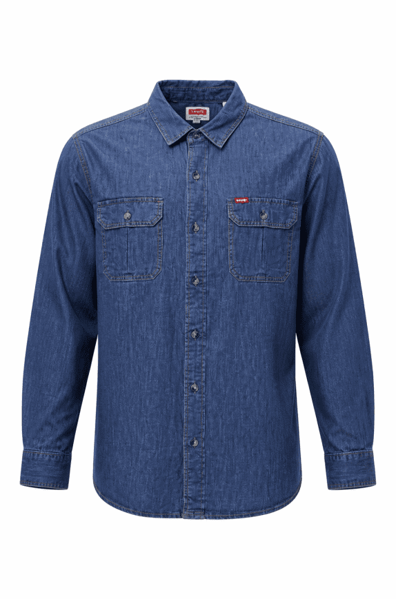 WRANGLER ΠΟΥΚΑΜΙΣΟ DENIM UTILITY ΜΠΛΕ ΑΝΤΡΙΚΟ PRE OWNED XL