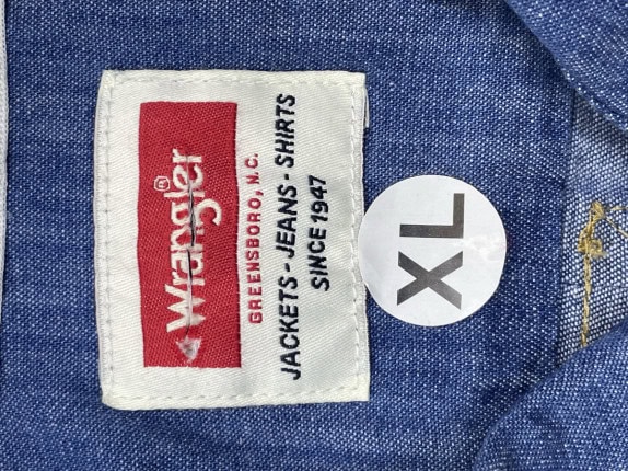 WRANGLER CAMICIA DENIM UTILITY BLU UOMO PRE OWNED XL