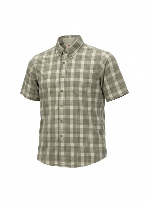 Wrangler Πουκάμισο Καρό Casual Logo Μπεζ Ανδρικό M