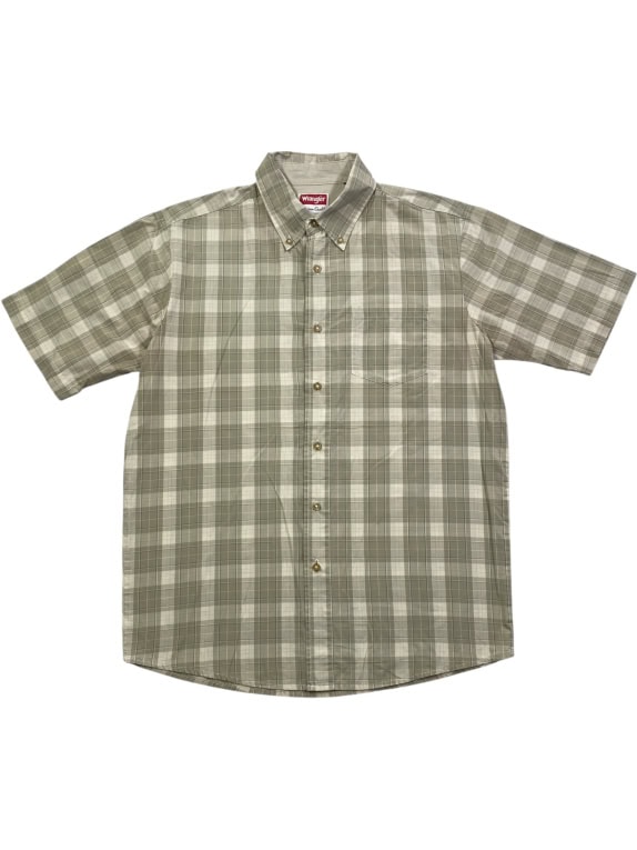Wrangler Camicia casual a quadri con logo beige da uomo M
