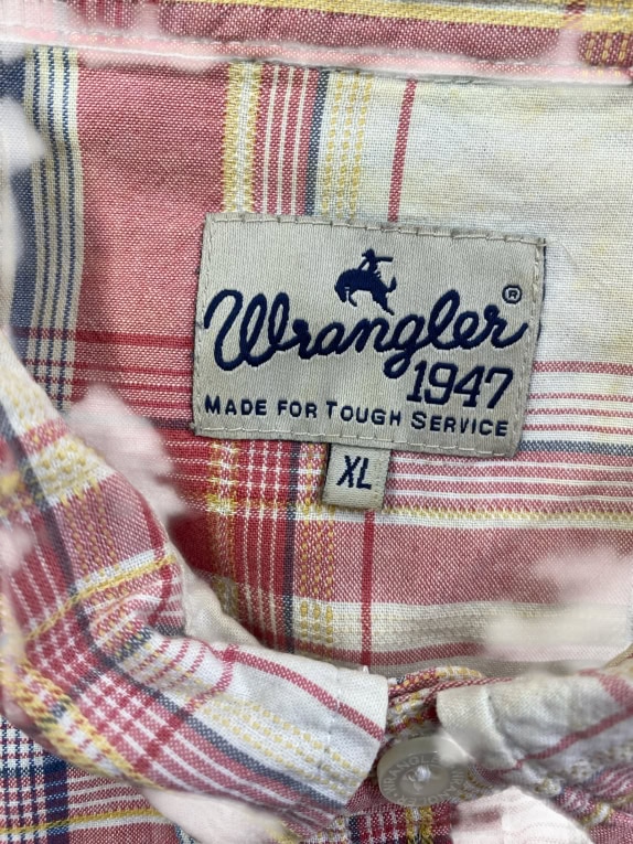Wrangler Πουκάμισο Καρό Vintage Logo Πολύχρωμο (Κόκκινο) Ανδρικό XL