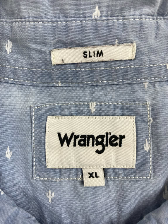WRANGLER Πουκάμισο Κοντομάνικο SLIM FIT Cactus Print Μπλε Ανδρικό XL