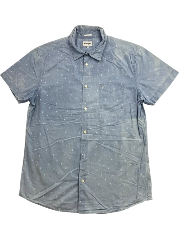 WRANGLER Πουκάμισο Κοντομάνικο SLIM FIT Cactus Print Μπλε Ανδρικό XL