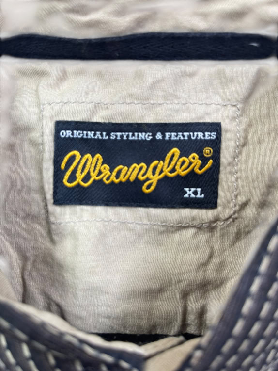WRANGLER ΠΟΥΚΑΜΙΣΟ ΜΑΚΡΥΜΑΝΙΚΟ ΜΕ ΜΟΤΙΒΟ ΚΑΦΕ ΑΝΔΡΙΚΟ XL
