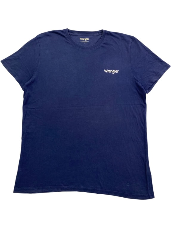 WRANGLER T-SHIRT CASUAL SMALL LOGO ΜΠΛΕ ΑΝΔΡΙΚΟ L