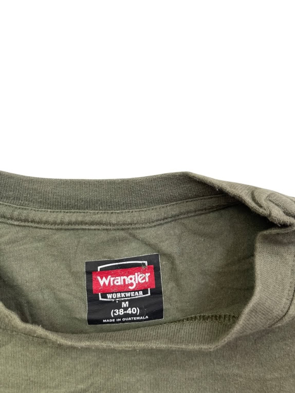 WRANGLER T SHIRT WORKWEAR KHAKI MEN M pre-owned