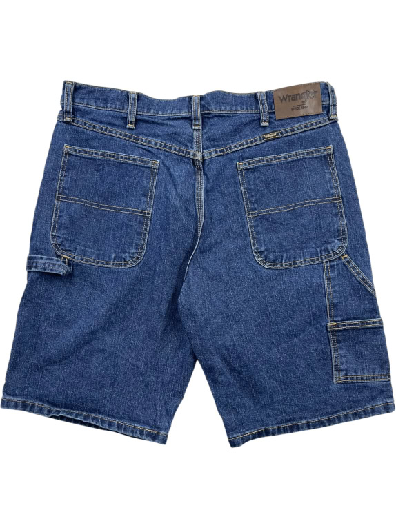 WRANGLER DENIM CARPENTER SHORTS LOGO BLUE UNISEX L