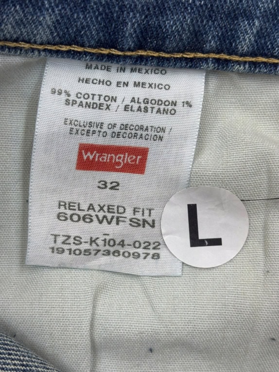 WRANGLER ΤΖΙΝ ΒΕΡΜΟΥΔΑ WASHED BLUE ΑΝΤΡΙΚΟ PRE OWNED M