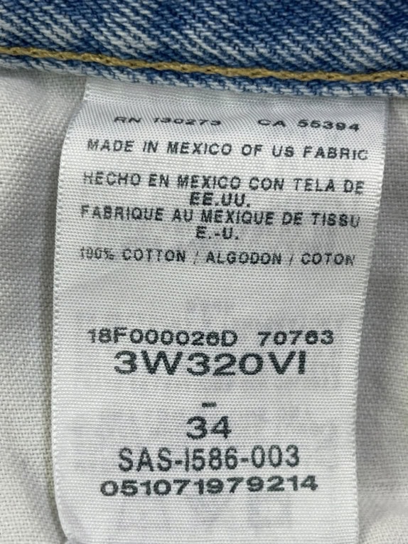 WRANGLER ΤΖΙΝ ΒΕΡΜΟΥΔΑ WORKWEAR ΑΝΟΙΧΤΟ ΜΠΛΕ ΑΝΤΡΙΚΟ PRE OWNED L