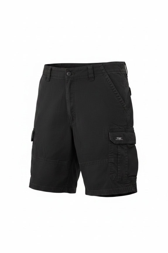 WRANGLER CARGO SHORTS UTILITY FADED BLACK MENS PRE OWNED L