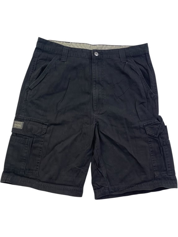 WRANGLER CARGO SHORTS WORKWEAR BLACK MEN PRE OWNED L