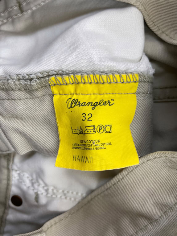 WRANGLER ΒΕΡΜΟΥΔΑ VINTAGE ΔΕΡΜΑΤΙΝΟ LOGO BEIGE ΑΝΔΡΙΚΟ M