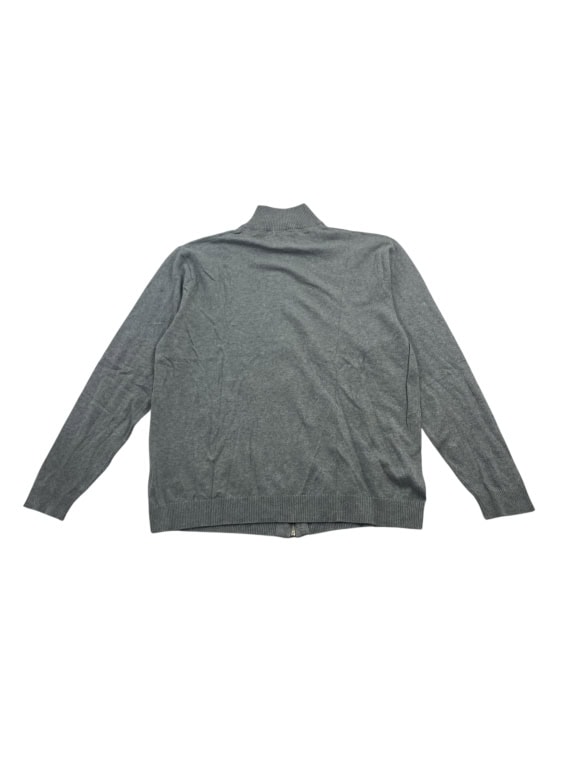 Wrangler Ζακέτα Πλεκτή Casual Φερμουάρ Γκρι Ανδρικό 3XL
