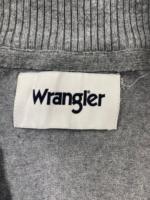 Wrangler Ζακέτα Πλεκτή Casual Φερμουάρ Γκρι Ανδρικό 3XL