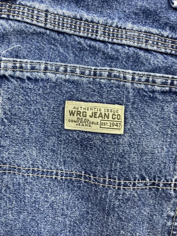 WRG JEAN CO. CARPENTER DENIM SHORTS BLUE UNISEX L