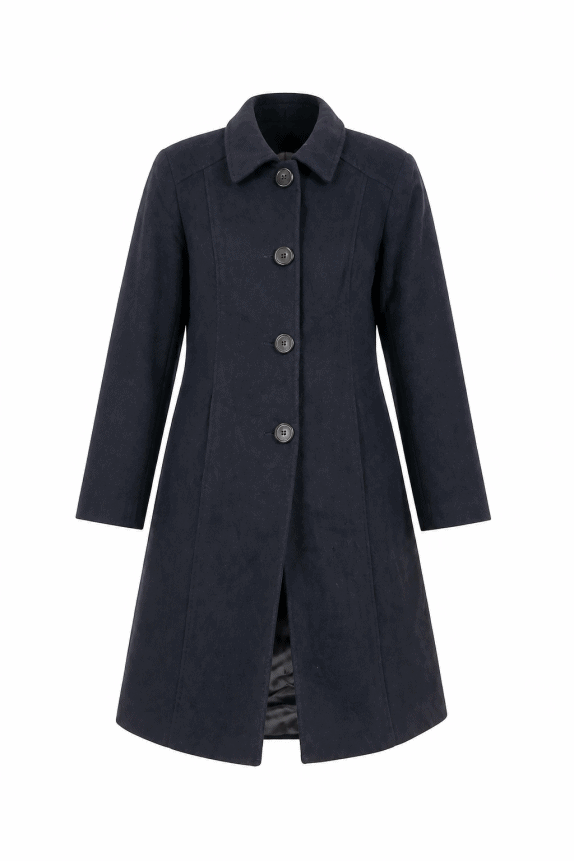 2000s KRIZIA COAT BLACK WOMENS PRE OWNED S