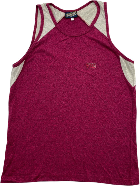 YOUNG WAVE Canotta vintage con piccolo logo bordeaux (melange) da donna S