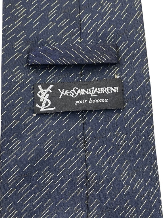 YVES SAINT LAURENT ΓΡΑΒΑΤΑ CLASSIC NAVY ΑΝΤΡΙΚΟ PRE OWNED