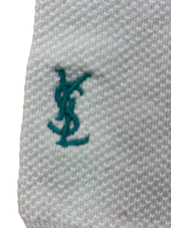 YVES SAINT LAURENT KNITTED TIE MINIMAL MINT MENS PRE OWNED