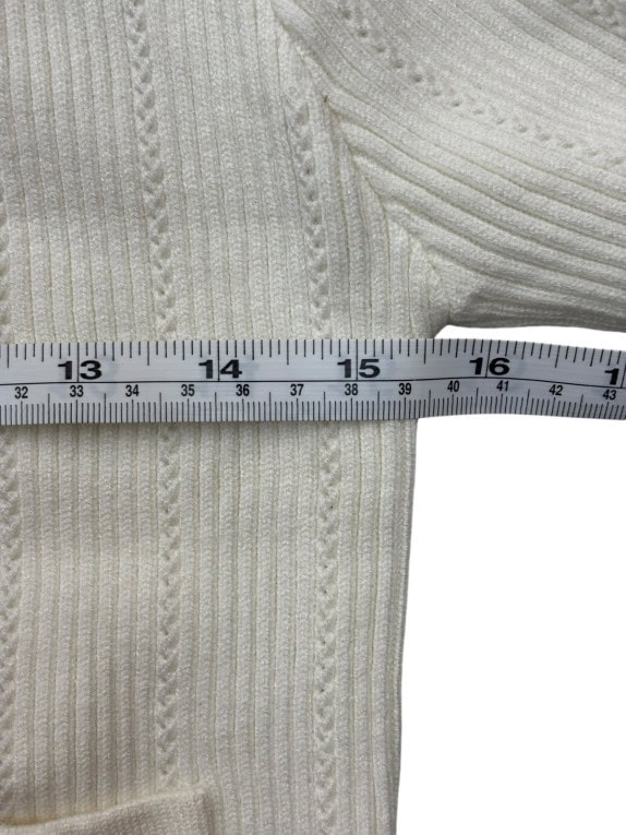 YVES SAINT LAURENT ΠΛΕΚΤΗ ΖΑΚΕΤΑ CLASSIC OFF WHITE  PRE OWNED XS